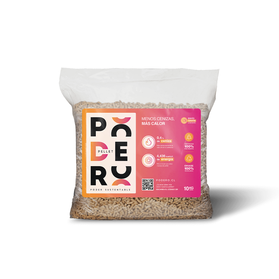 Palet 36, 90 y 144 Bolsas de Pellet Madera 10 kg Podero Chile