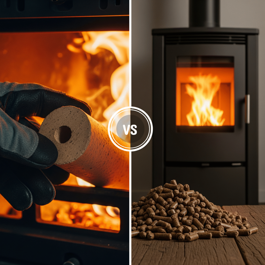 Pellets de madera y briquetas ¿Cuál usar según tu sistema de calefacción?